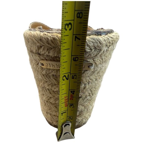 JIMMY CHOO Dovina Snake Embossed Espadrille Platform Wedge Women's Size 40 - Picture 13 of 16